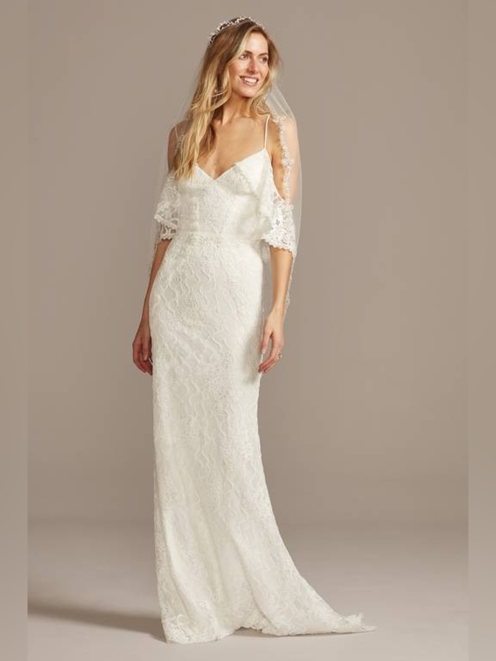 Galina Lace V-Neck Fairycore Boho Wedding Dress